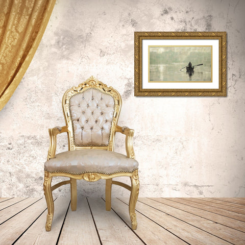 Peace Sandy Gold Ornate Wood Framed Art Print with Double Matting by Wiley, Marta