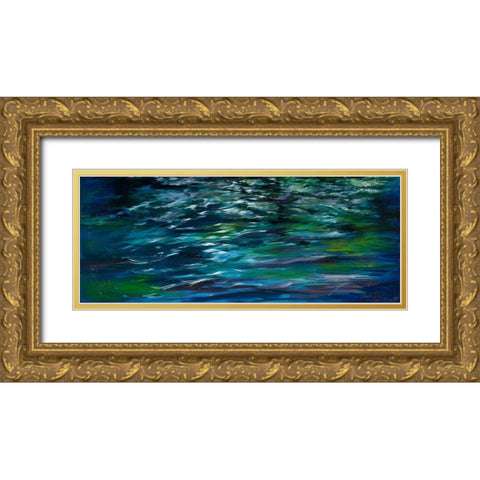 River Study III Gold Ornate Wood Framed Art Print with Double Matting by Wiley, Marta