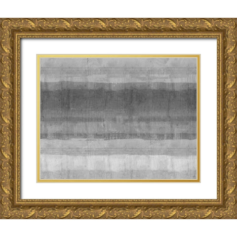BandW Ocean Study Gold Ornate Wood Framed Art Print with Double Matting by Wiley, Marta