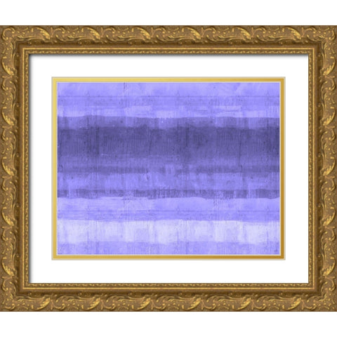 Ocean study Purple Gold Ornate Wood Framed Art Print with Double Matting by Wiley, Marta