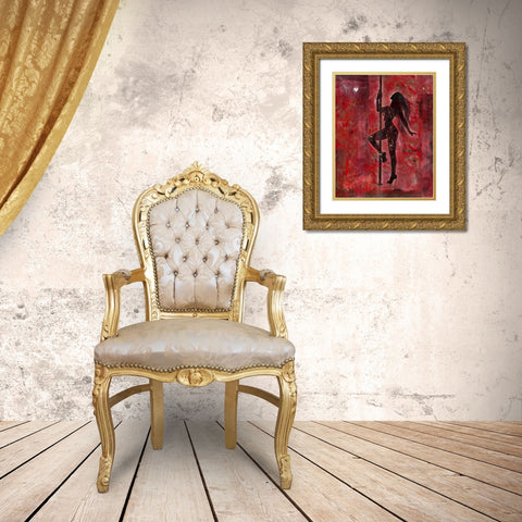 Pole Dancer II Gold Ornate Wood Framed Art Print with Double Matting by Wiley, Marta