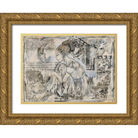 Daydream Gold Ornate Wood Framed Art Print with Double Matting by Wiley, Marta