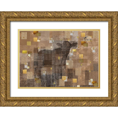 VEGAN- Beige Gold Ornate Wood Framed Art Print with Double Matting by Wiley, Marta