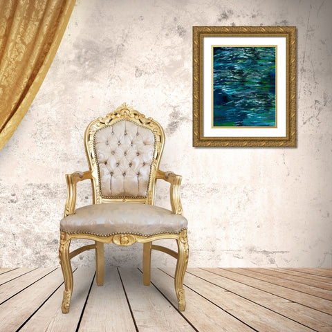 Green River Study Gold Ornate Wood Framed Art Print with Double Matting by Wiley, Marta