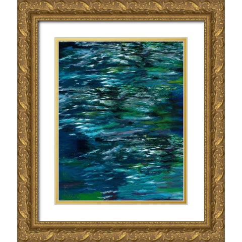 Green River Study Gold Ornate Wood Framed Art Print with Double Matting by Wiley, Marta