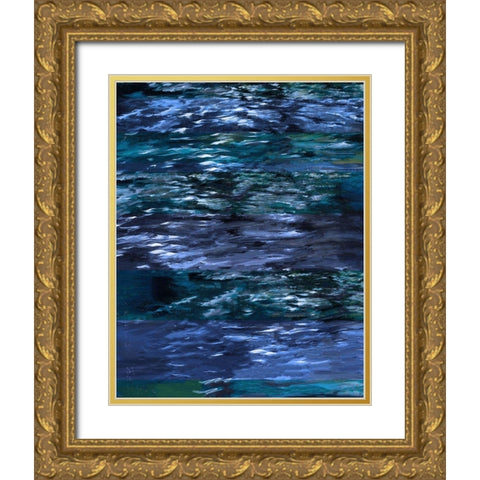 Blue River Study III Gold Ornate Wood Framed Art Print with Double Matting by Wiley, Marta