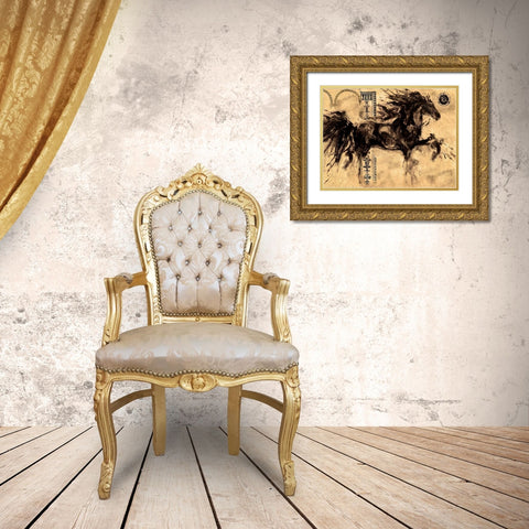 Lepa Zena Color VII Gold Ornate Wood Framed Art Print with Double Matting by Wiley, Marta