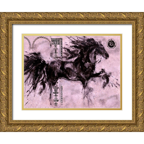 Lepa Zena Color VIIII Gold Ornate Wood Framed Art Print with Double Matting by Wiley, Marta