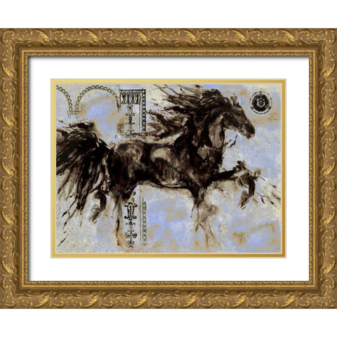 Lepa Zena Color X Gold Ornate Wood Framed Art Print with Double Matting by Wiley, Marta