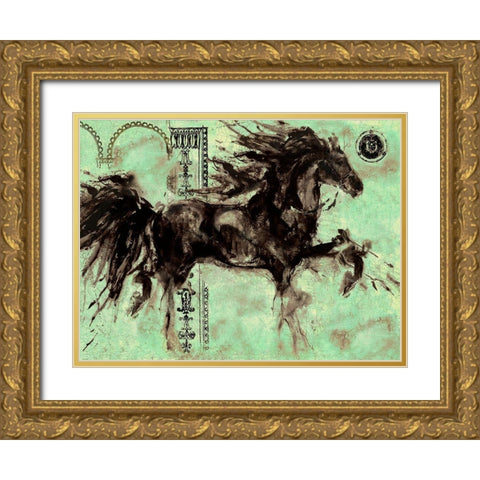 Lepa Zena Color XIIII Gold Ornate Wood Framed Art Print with Double Matting by Wiley, Marta