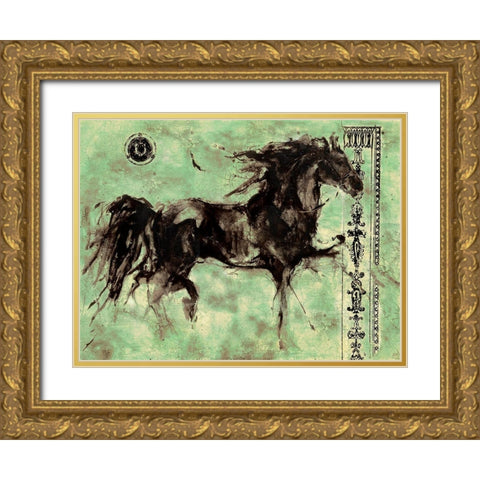 Lepa Zena 19 Gold Ornate Wood Framed Art Print with Double Matting by Wiley, Marta