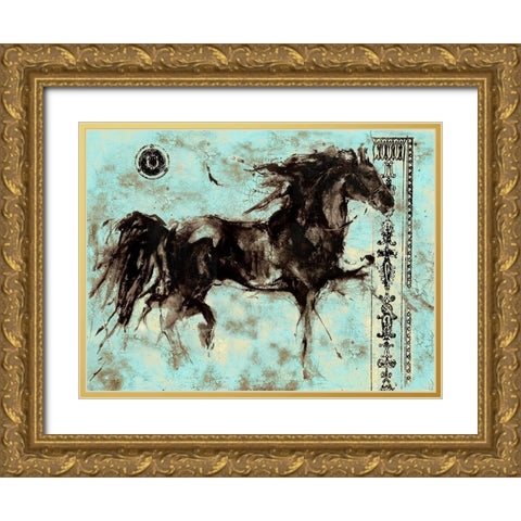 Leap Zena 22 Gold Ornate Wood Framed Art Print with Double Matting by Wiley, Marta