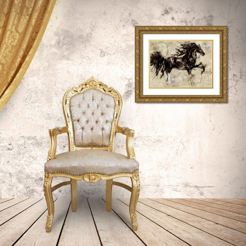 Lepa Zena 27 Gold Ornate Wood Framed Art Print with Double Matting by Wiley, Marta