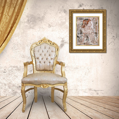 Vintage Doll II Gold Ornate Wood Framed Art Print with Double Matting by Wiley, Marta
