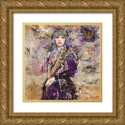 Afganistan V Gold Ornate Wood Framed Art Print with Double Matting by Wiley, Marta
