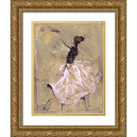 Living The Dream- Gold Gold Ornate Wood Framed Art Print with Double Matting by Wiley, Marta