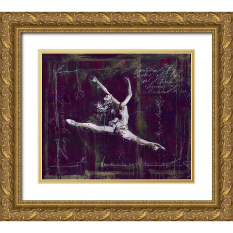 Ballet III Gold Ornate Wood Framed Art Print with Double Matting by Wiley, Marta
