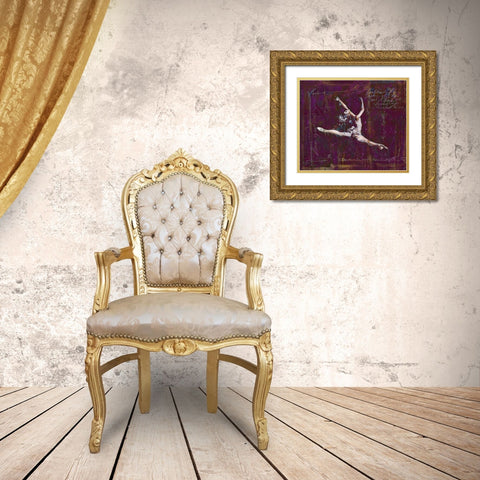 Ballet IV Gold Ornate Wood Framed Art Print with Double Matting by Wiley, Marta