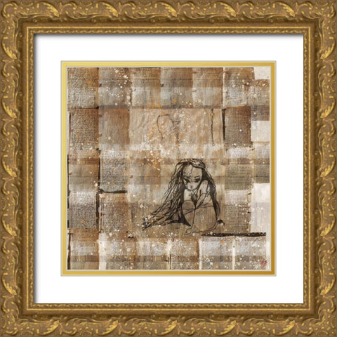 Abstract Poetry II Gold Ornate Wood Framed Art Print with Double Matting by Wiley, Marta
