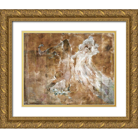 Shell boy I Gold Ornate Wood Framed Art Print with Double Matting by Wiley, Marta