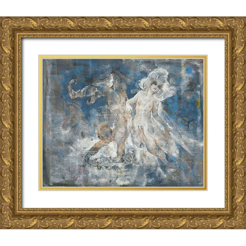 Shell boy II Gold Ornate Wood Framed Art Print with Double Matting by Wiley, Marta