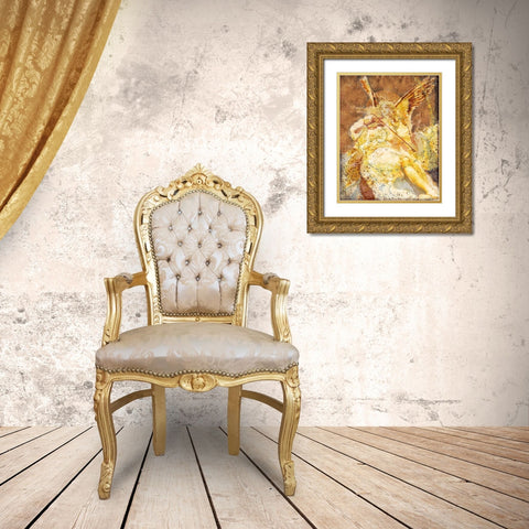 Fibonacci Angel Gold Gold Ornate Wood Framed Art Print with Double Matting by Wiley, Marta