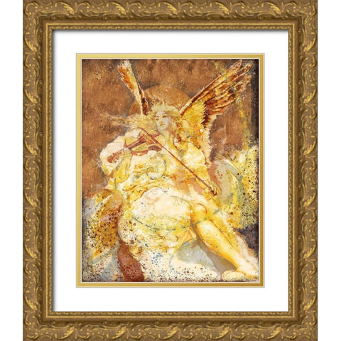 Fibonacci Angel Gold Gold Ornate Wood Framed Art Print with Double Matting by Wiley, Marta