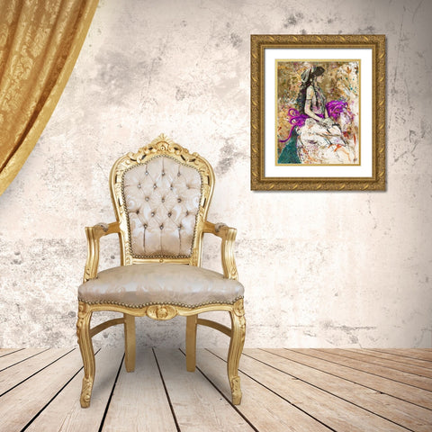 Bollywood I Gold Ornate Wood Framed Art Print with Double Matting by Wiley, Marta