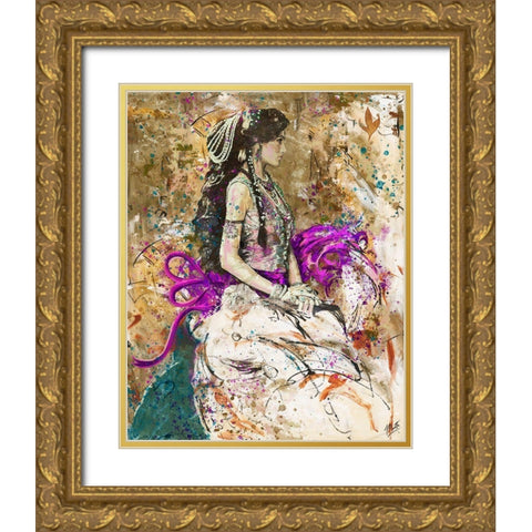 Bollywood I Gold Ornate Wood Framed Art Print with Double Matting by Wiley, Marta