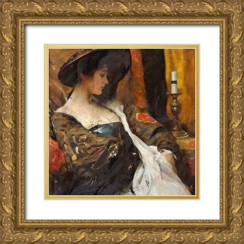 Golden Era II Gold Ornate Wood Framed Art Print with Double Matting by Wiley, Marta