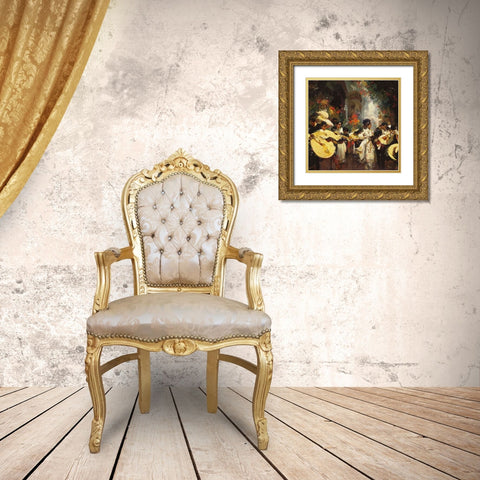 Mariachi I-Mexico Gold Ornate Wood Framed Art Print with Double Matting by Wiley, Marta
