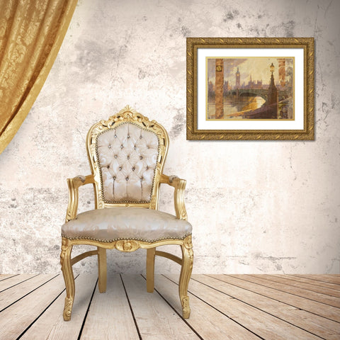 London II Gold Ornate Wood Framed Art Print with Double Matting by Wiley, Marta