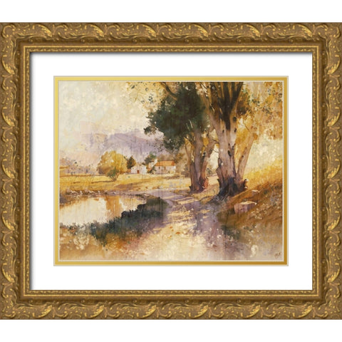 Scottland Watercolor I Gold Ornate Wood Framed Art Print with Double Matting by Wiley, Marta