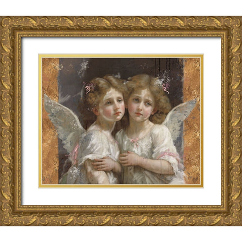 Little Angels IIII Gold Ornate Wood Framed Art Print with Double Matting by Wiley, Marta
