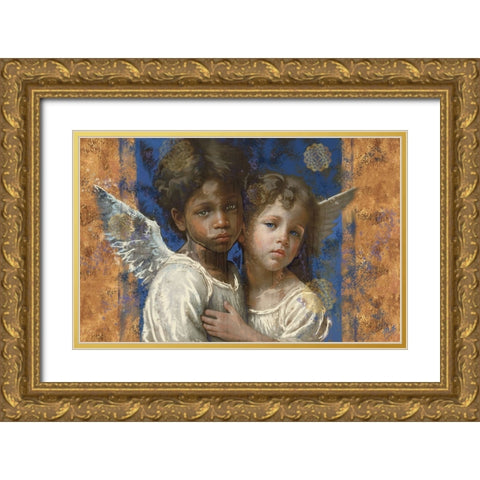 Little Angels VIIII Gold Ornate Wood Framed Art Print with Double Matting by Wiley, Marta