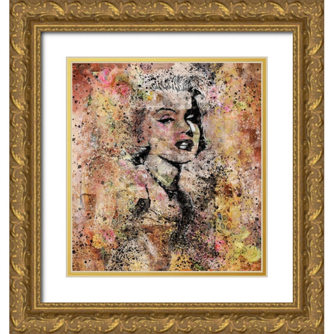 Marilyn Monroe II Gold Ornate Wood Framed Art Print with Double Matting by Wiley, Marta