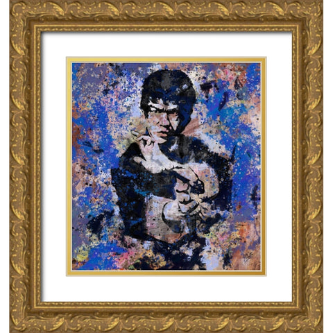 Bruce Lee II Gold Ornate Wood Framed Art Print with Double Matting by Wiley, Marta