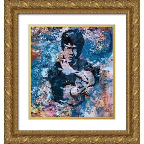 Bruce Lee VIII Gold Ornate Wood Framed Art Print with Double Matting by Wiley, Marta