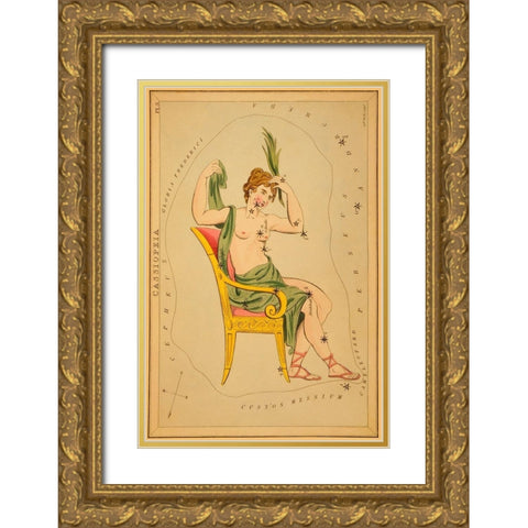 Cassiopeia, 1825 Gold Ornate Wood Framed Art Print with Double Matting by Aspin, Jehoshaphat