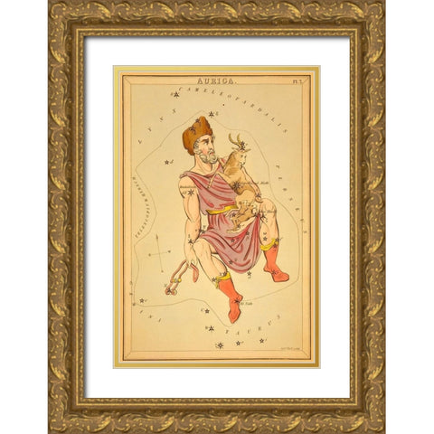 Auriga, 1825 Gold Ornate Wood Framed Art Print with Double Matting by Aspin, Jehoshaphat