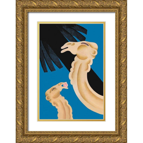 Forbidden Fruit, 1930 Gold Ornate Wood Framed Art Print with Double Matting by McIntosh, Frank