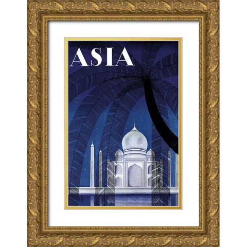 In Agra with Title, 1930 Gold Ornate Wood Framed Art Print with Double Matting by McIntosh, Frank