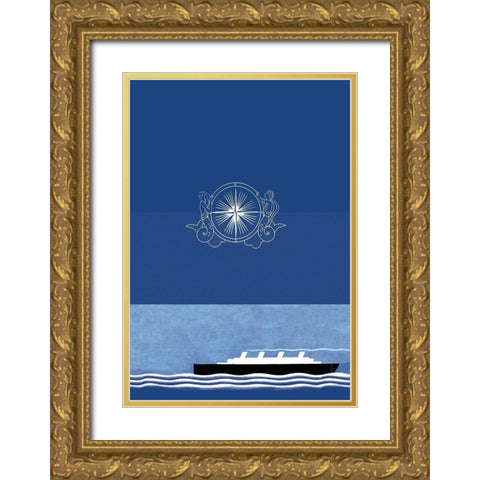 The Voyage Out No Title, 1931 Gold Ornate Wood Framed Art Print with Double Matting by McIntosh, Frank