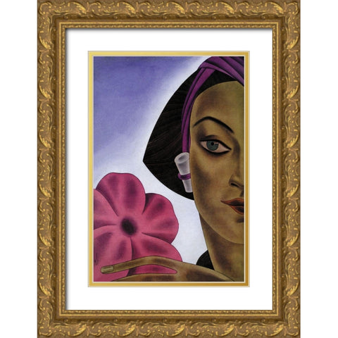 Sumatran Mode in Millinery, 1931 Gold Ornate Wood Framed Art Print with Double Matting by McIntosh, Frank