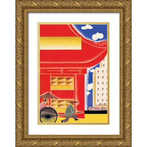 Innovation, 1932 Gold Ornate Wood Framed Art Print with Double Matting by McIntosh, Frank