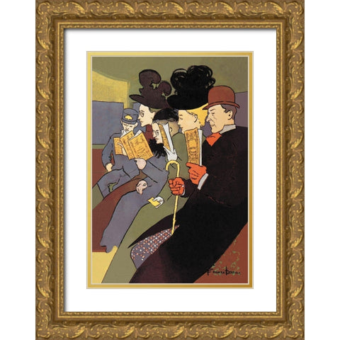 Media, 1897, 1897 Gold Ornate Wood Framed Art Print with Double Matting by Penfield, Edward