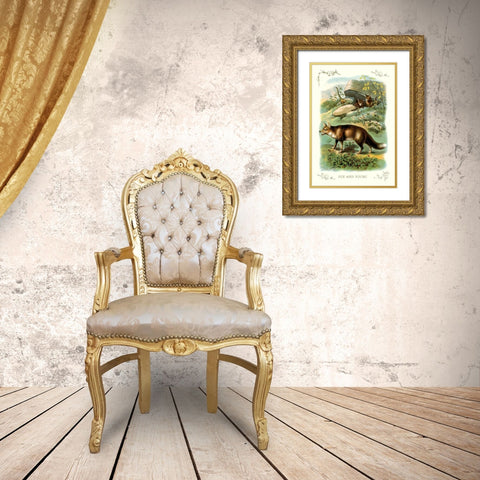 Fox and Young, 1900 Gold Ornate Wood Framed Art Print with Double Matting by Unknown