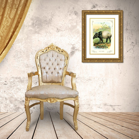 The Tapir, 1900 Gold Ornate Wood Framed Art Print with Double Matting by Unknown