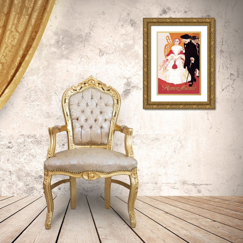 Manon Lescaut Gold Ornate Wood Framed Art Print with Double Matting by Unknown