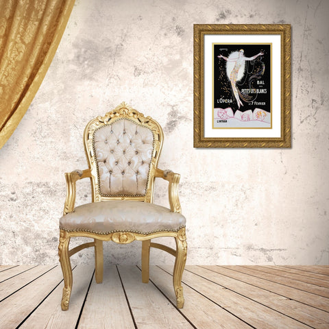 Dance of the Little White Lights Gold Ornate Wood Framed Art Print with Double Matting by Unknown